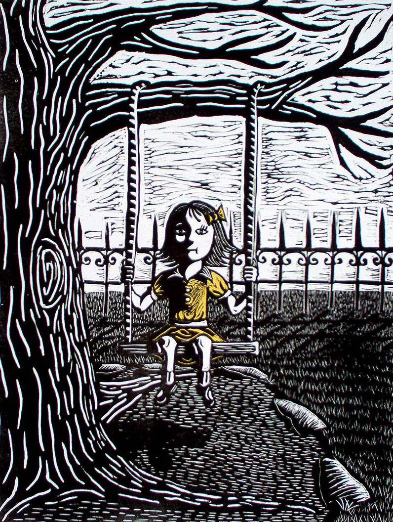 Girl on swing